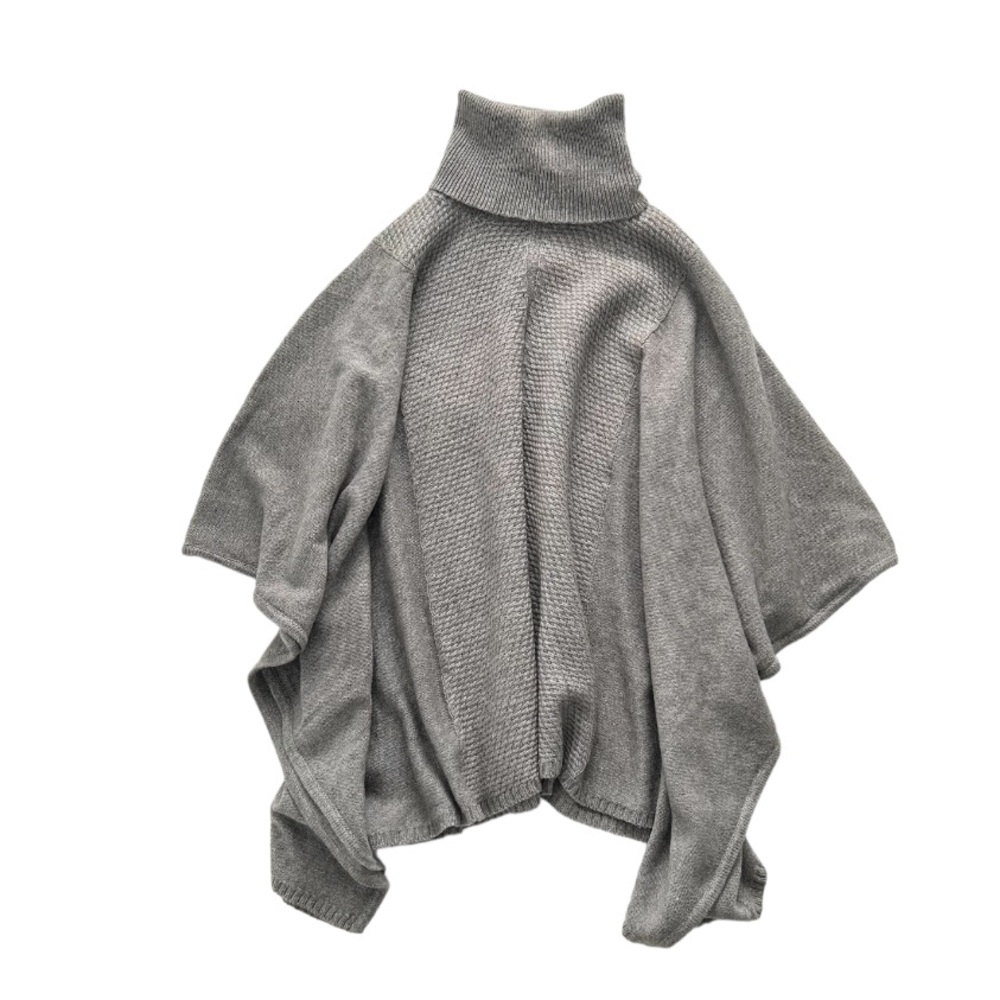Amphora Wool Blend Cozy Knit Poncho